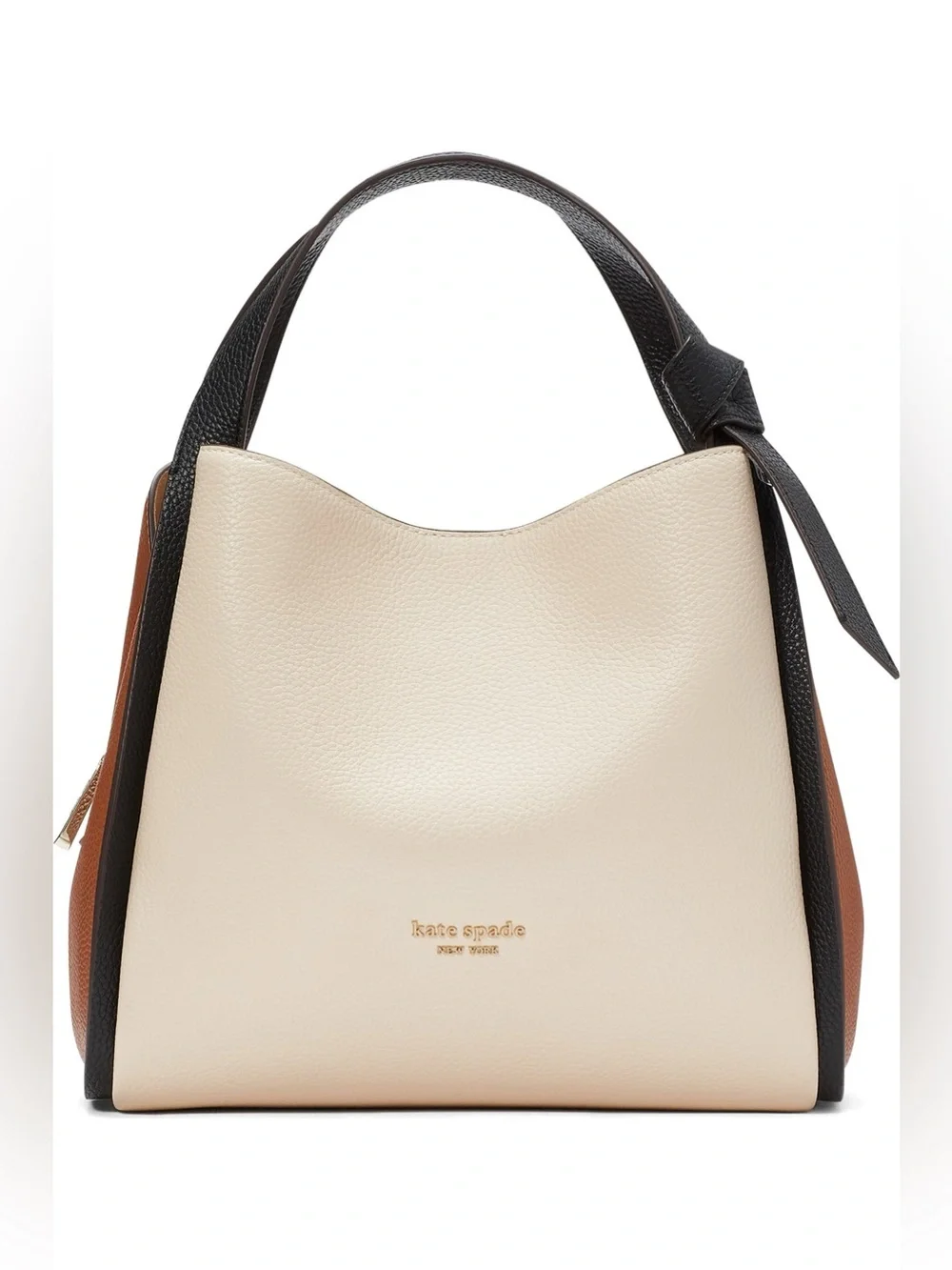 Kate Spade Knott Colorblocked Pebbled Leather Crossbody Tote MSRP $389